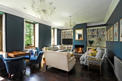 The drawing room is warm and cosy